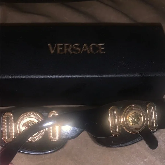 Versace Black and Gold Sunglasses - Picture 4 of 4